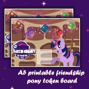 Cute/for kids friendship pony Token board/Token Reward Chart/Rewards / Token System / Reinforcement