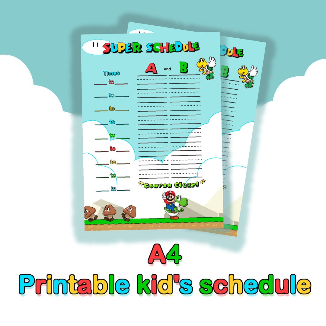 Cute/for Kids Printable After School/daily Schedule - Etsy