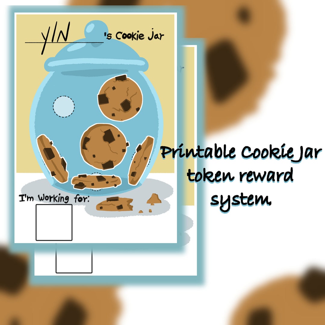 Cute/for Kids Cookie Jar Token Board/token Reward Chart/rewards / Token