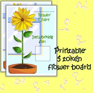 Cute/for kids growing flower Token board/Token Reward Chart/Rewards / Token System / Reinforcement