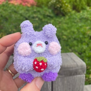 Joli lapin violet/étui galaxie buds2/étui buds pro/étui buds live/accessoires faits main/bestgift