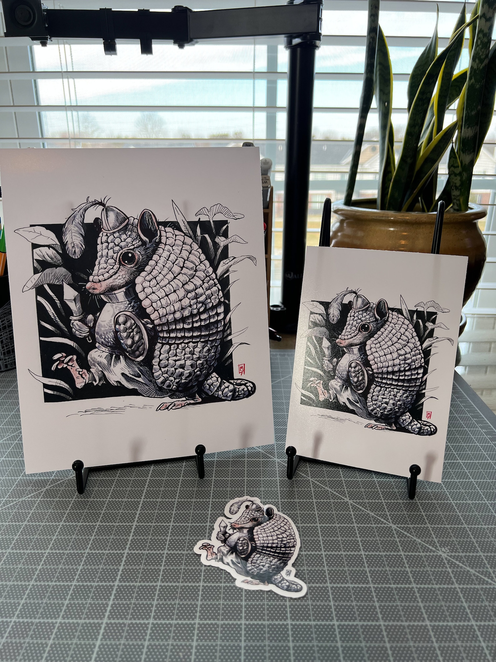 Armadillo Knight Art Print Armoreddillo 8x10 5x7 Etsy