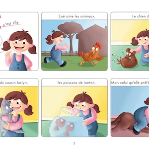 Livre pour enfant Les aventures de Zoé en français BD jeunesse pour enfant de 3 à 7 ans dédicace personnalisée fait main image 3