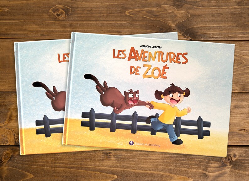 Livre pour enfant Les aventures de Zoé en français BD jeunesse pour enfant de 3 à 7 ans dédicace personnalisée fait main image 1