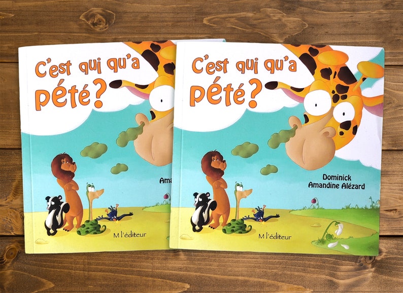 Album jeunesse livre pour enfant C'est qui qu'a pété en français pour enfant de 3 à 6 ans dédicace personnalisée fait main image 1