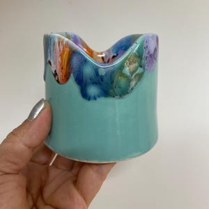 Keramik Farbe Wasser Tasse, Geschenk für Maler und Künstler, handgemachte Aquarell Farbe Tasse, handgemachte Aquarell Tasse, handgemachte Pinsel Tasse, Geschenk für Papa