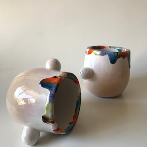 Espresso cup sets, Handmade Double espresso cup,Ombre pottery cup,Kitchen gift,Home decor items,Home and living