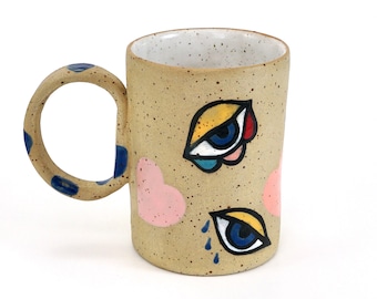 Einzigartiges Keramikgeschenk I Keramikgeschenk I Keramiktasse I Steingut-Kaffeetasse I Sammelgeschenktasse I Handgefertigte Keramiktasse I Muttertagsgeschenk