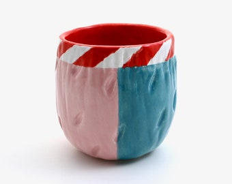 Striped Mugs, Handmade Coffee Mug, Ceramic  Mug, Cappuccino Cup,Collectible Ceramic mug, Kitchen gift, Mother's day, Mother's day gift