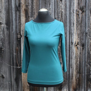 Camicia Submarine maniche a tre quarti, realizzata in cotone biologico in tanti colori
