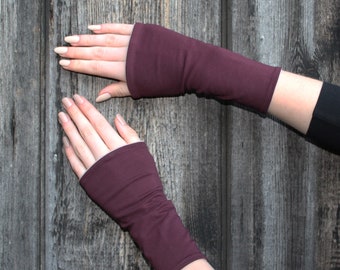 Mira reversible cuffs, short reversible arm warmers, made of organic cotton, many colours, size S/meter