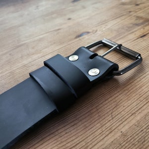 Black leather Belt Handmade in our workshop.