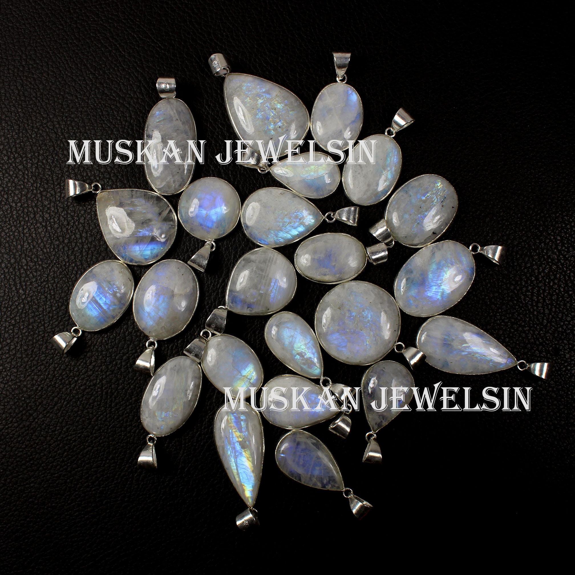 50 mm AP4353 Lovegem Nature Rainbow Moonstone Pendant 925 Sterling Silver 50 mm AP4353 Lovegem Nature Rainbow Moonstone Pendant 925 Sterling Silver