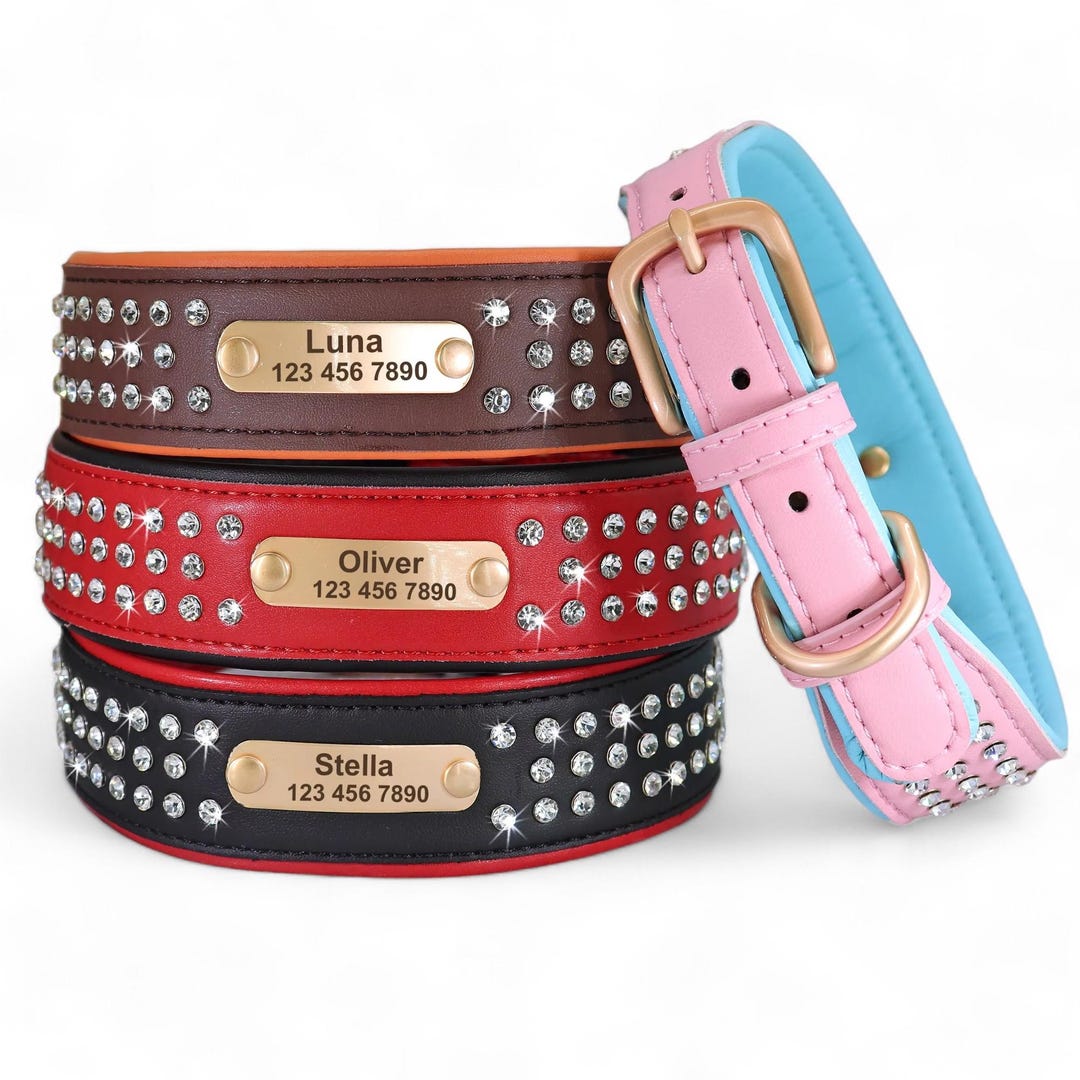 Spoilt Rotten Pets Halsband & Leine Set – Für Welpen/kleine Hunde, Sterndesign, Verstellbar 20–30 Cm