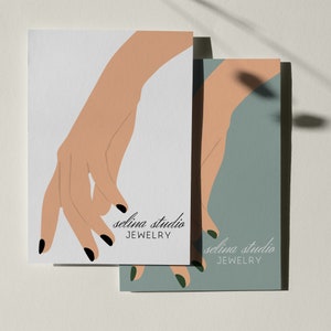 Présentoir de carte de bracelet fait main, emballage de bracelet de mini marques, modèle de toile de carte de présentoir de bijoux, emballage d'affaires de bijoux personnalisé 002