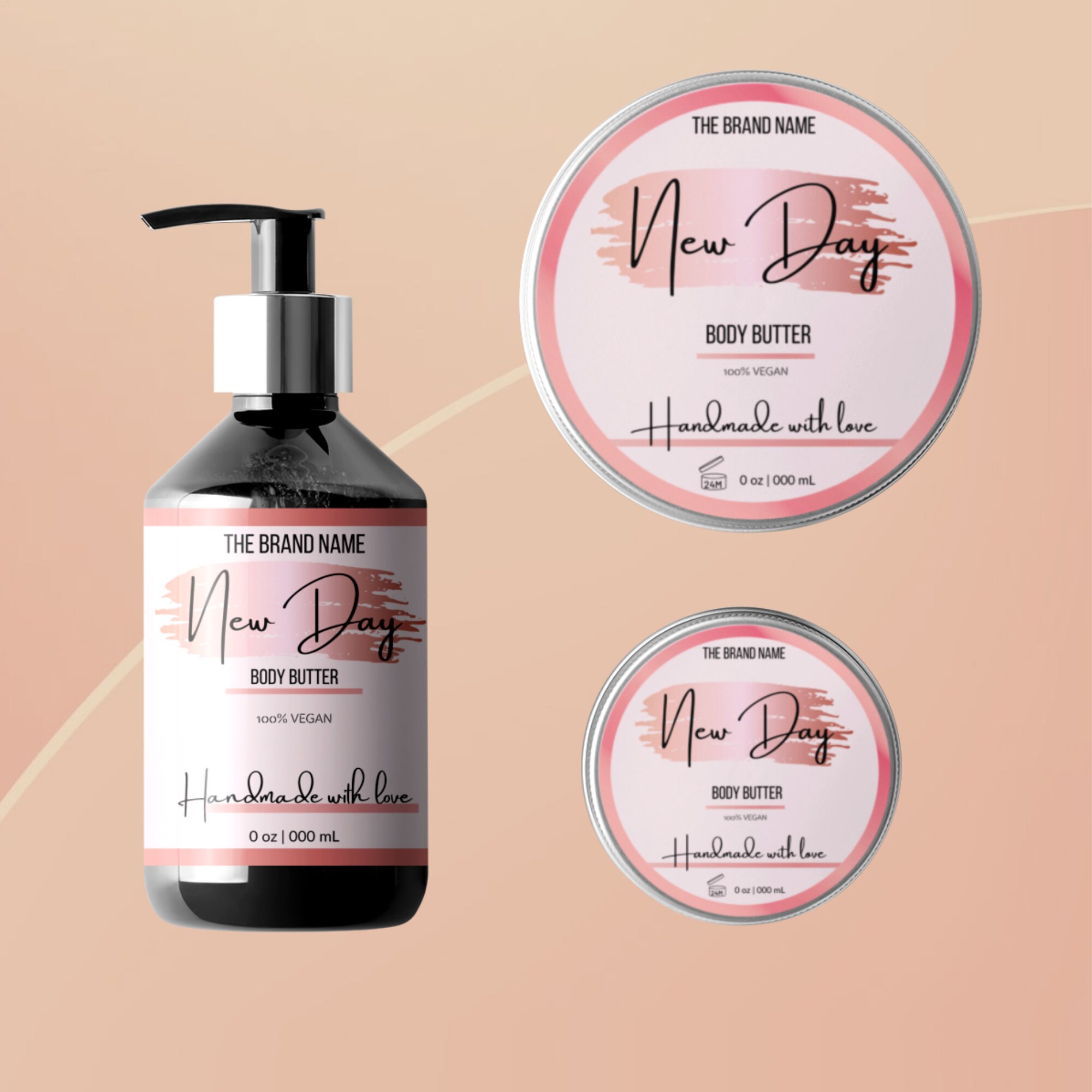 20 Sizes Product Labels Template Luxury Skincare Labels, Cosmetic Label