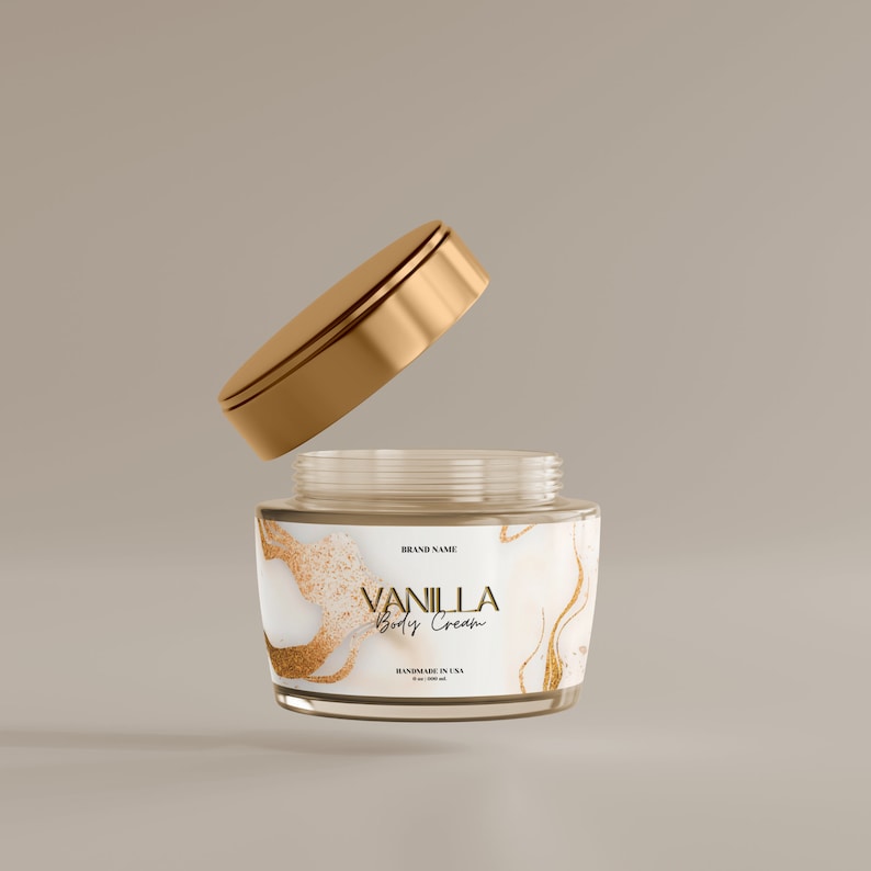 Product Labels Template Luxury Skincare Labels, Cosmetic Label Template Canva, Body Butter Labels, Editable Hair Oil, Shampoo Label