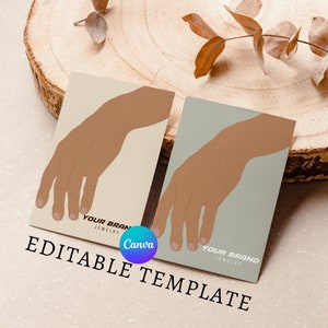 Men Hand Bracelet Card Display, Bracelet packaging Mini Brands, Jewelry Display Card Canva Template, Custom Jewelry Business Packaging 013