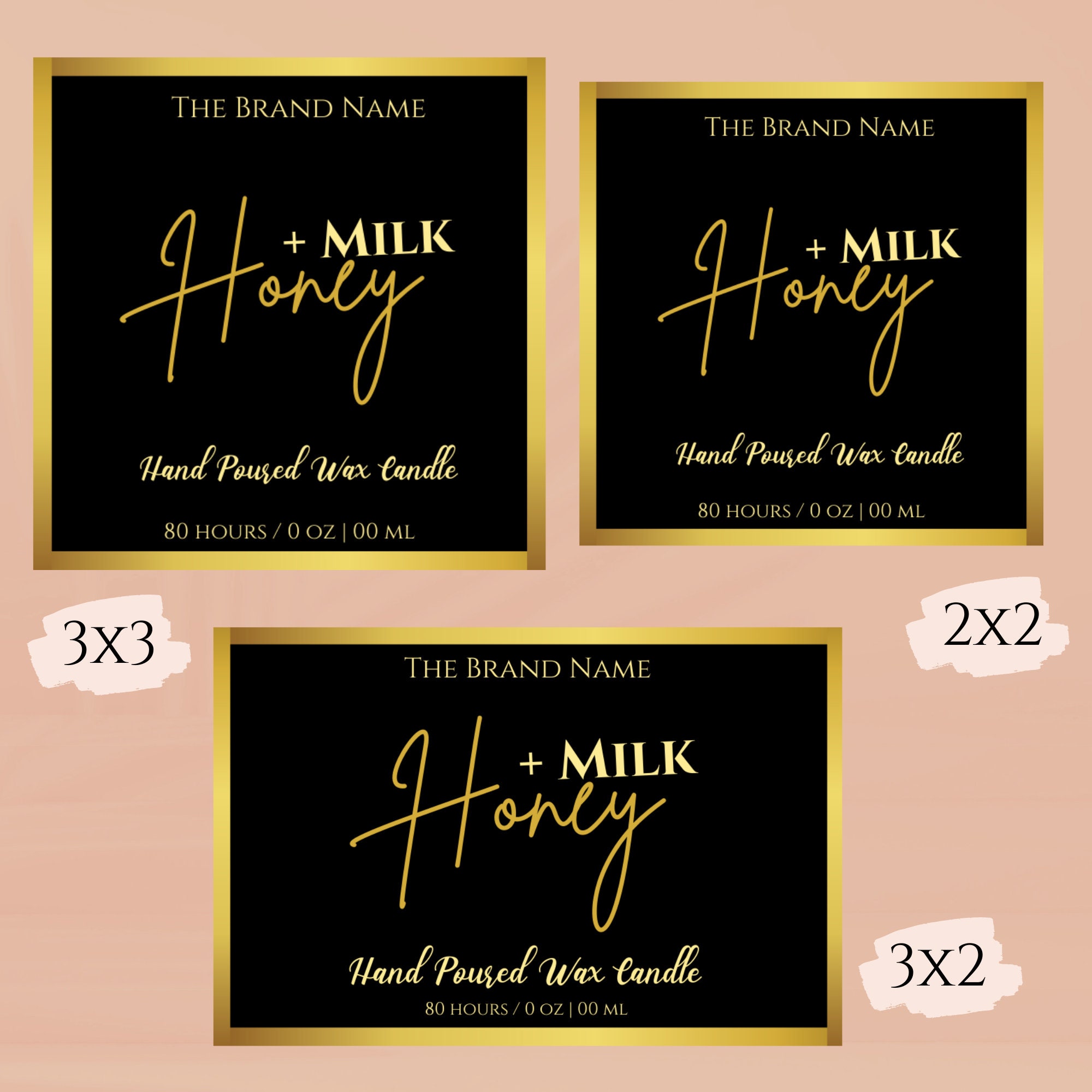 Printable Custom Candle Label Templates Customized Round Candle Labels ...