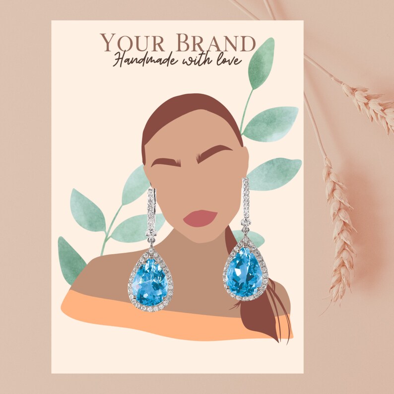 Custom Earring Cards Canva Template, Earring Display Card, Jewelry Display Card, Earring Packaging, Mini Brands