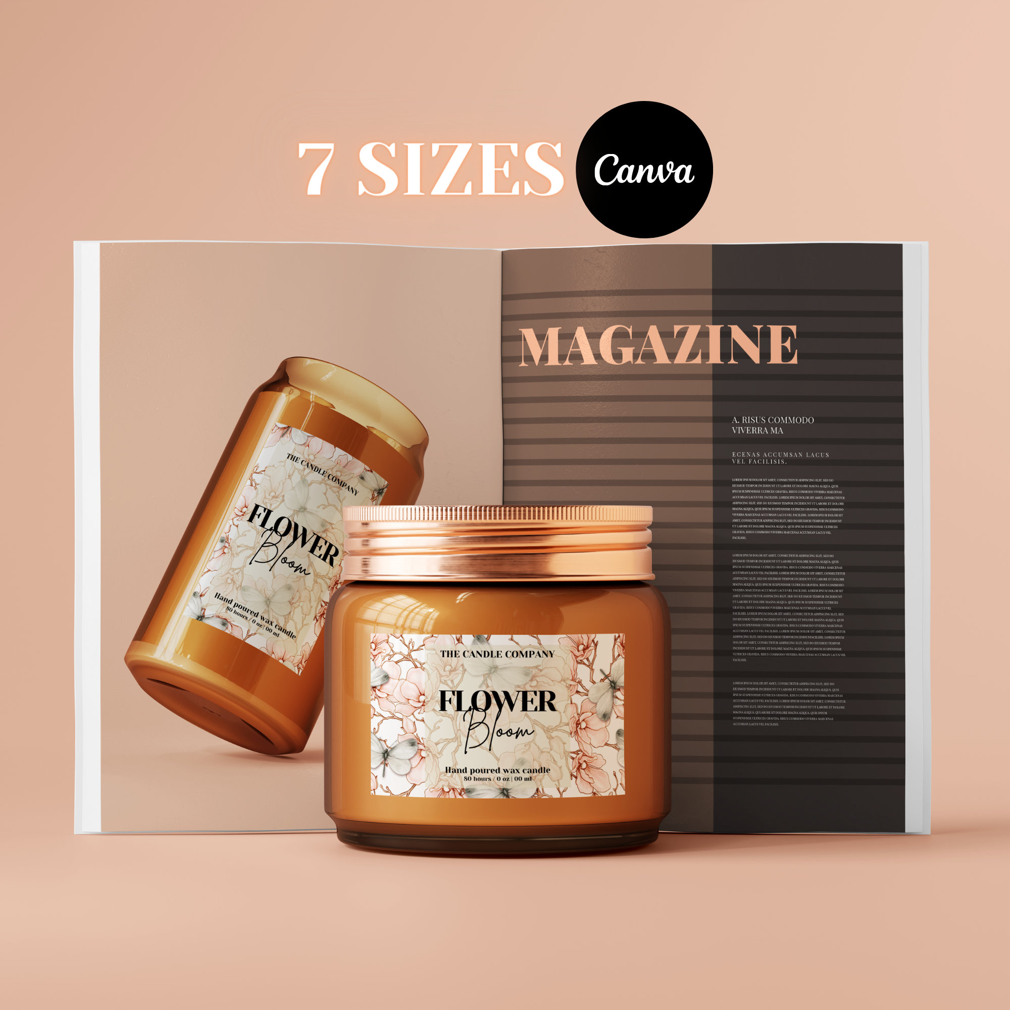 Printable Custom Candle Label Templates | Customized Round Candle ...