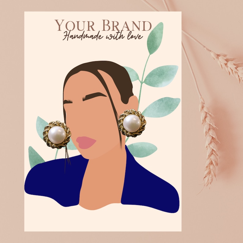 Custom Earring Cards Canva Template, Earring Display Card, Jewelry Display Card, Earring Packaging, Mini Brands