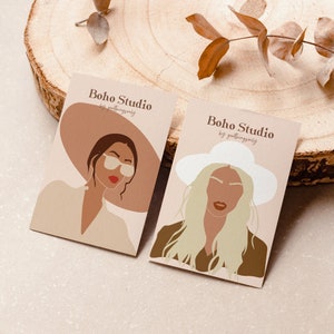 Custom Jewelry Display Card, Earring Card, Earring Card Template, Editable Earring Card, Boho Jewelry Card, Custom Earring Card Packaging 08