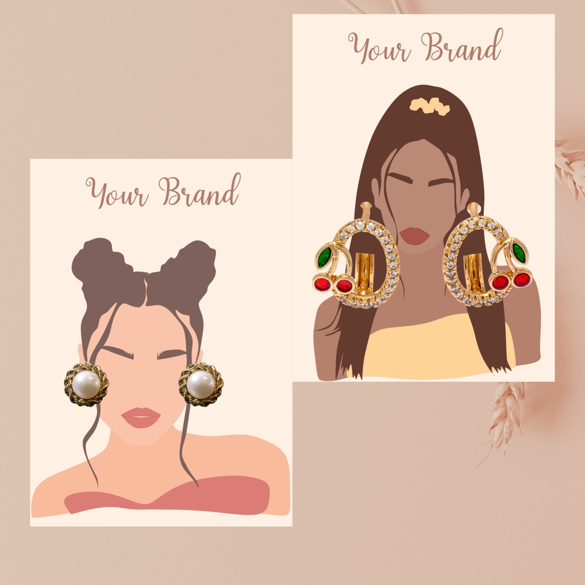 Custom Earring Cards for Jewelry Packaging Unique Earring Etsy