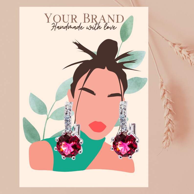 Custom Earring Cards Canva Template, Earring Display Card, Jewelry Display Card, Earring Packaging, Mini Brands