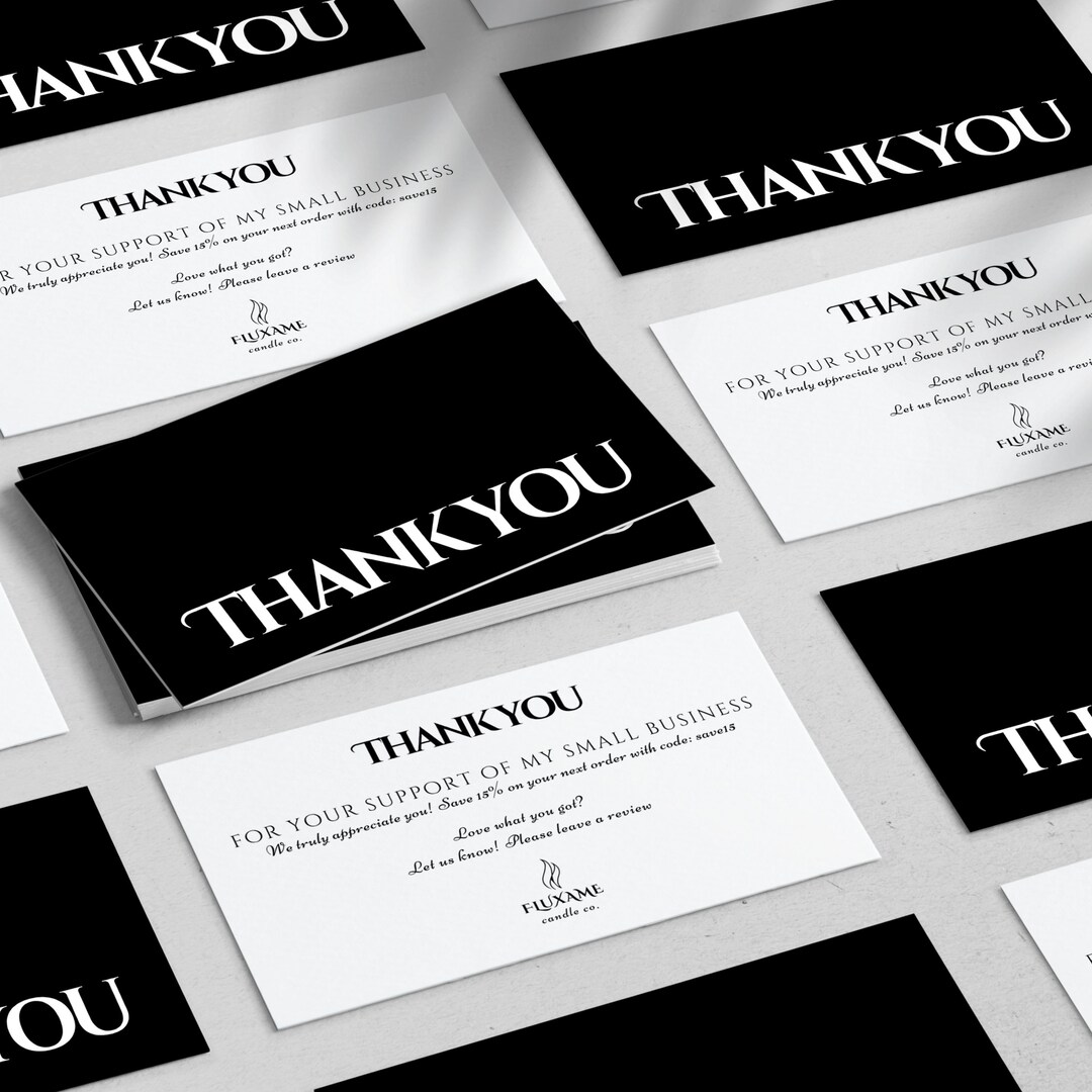 Customized thank you cards thank you cards business client thank you