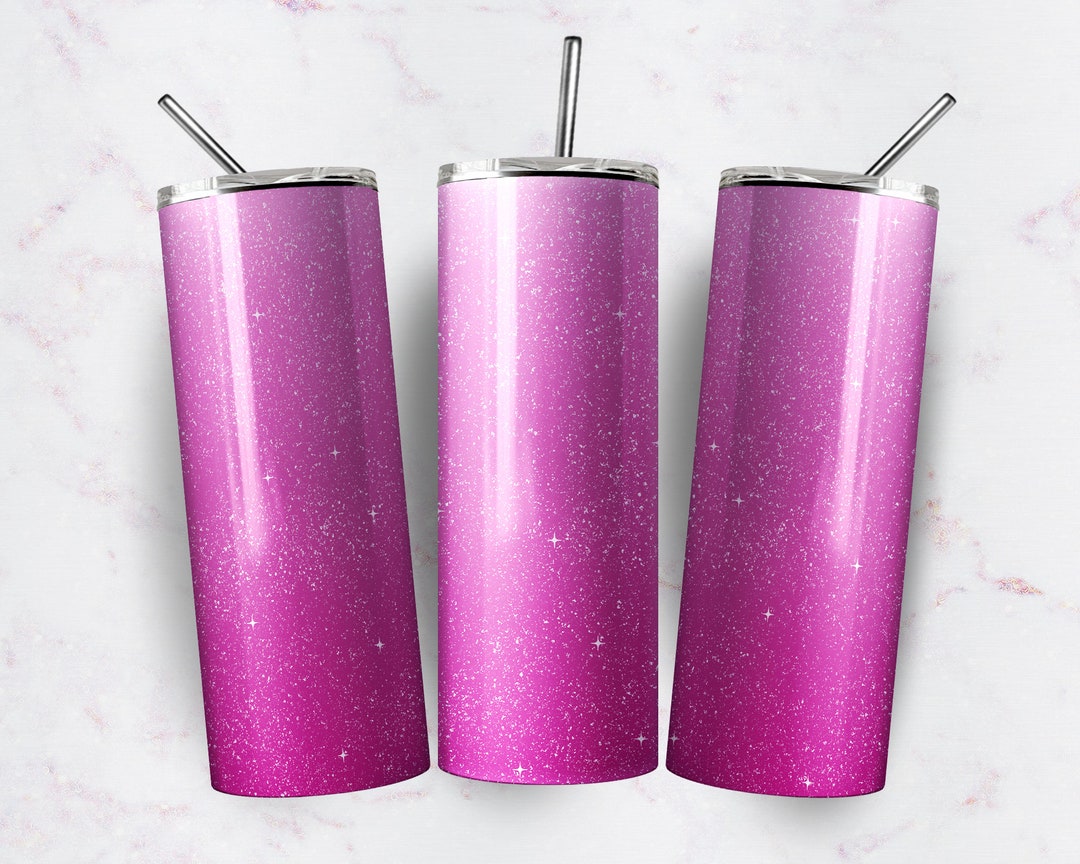 20 Oz Tumbler Wrap Ombre Pink Skinny Tumbler Wrap Design, Glitter ...