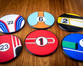 Pack of Le Mans coasters 60s-70s