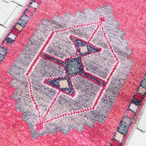 Tappeto Herki Runner fatto a mano: tappeto boho turco vintage 3x10