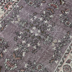 4x7, Rug, Boho Rug,4x7 Persian Handmade Rug,Turkish Craft Rug,Purple Vintage Area Rug,4x7 Vintage Rug,Turkish Rug 4x7,Beige,Muted Green,Gift