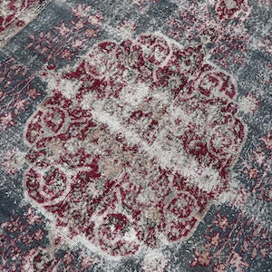 6x9 Vintage Heriz Rug: Turkish Wool Bedroom Living Room Carpet