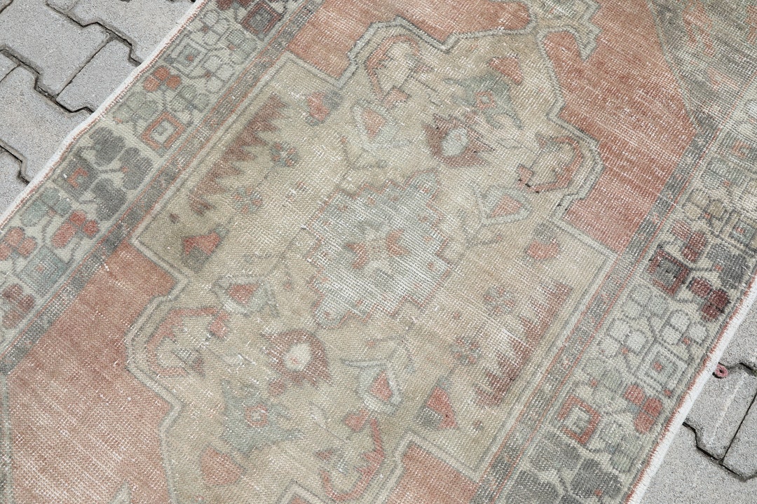 4x8 Rug, 4x8 Turkish Rug, 4x8 Vintage Rug, Bathroom Rug, Small Vintage Rug, Oushak Rug, Bohemian ...