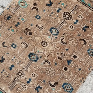 2x3 Door Mat, Turkish Mini Rug, Dark Turkish Rug, Small Vintage Door Mat Rug, 2x3 Oushak Rug,2x3 Persian Rug,Handmade Rug,Anatolian,Bath Mat