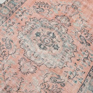 6x9 Rug, 6x9 Turkish Rug, 6x9 Vintage Rug, 6x9 Area Rug, Bohemian Rug, Neutral Rug, Faded Rug, Living Room, Muted Rug, Orange, Green,Rug 6x9