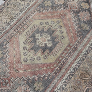 Antique Red Turkish Wool Rug (4.1x8.1 FT)