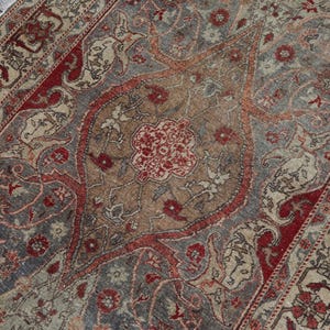 5x8 Rug, Antique Oushak Vintage Rug, Persian Rug, Turkish Rug, 5x8 Turkish Rug,5x8 Vintage Rug,5x8,Rug,Boho Home Decor,Red,Brown,Muted Green