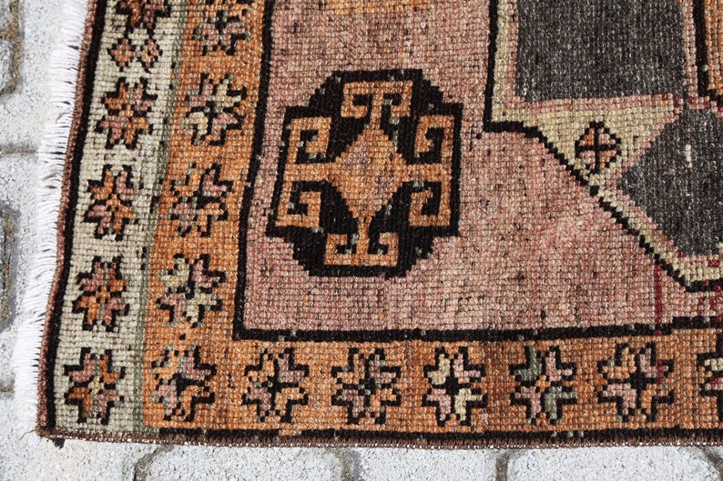 3x13 Runner Rug, Long Rug, 3x13 Turkish Runner, 3x13 Vintage Runner