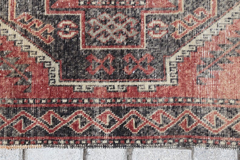 3x11 Runner Rug, Antique Vintage Runner, 3x11 Vintage Runner, 3x11