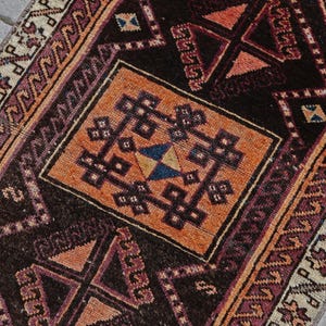 2x8 Ft Orange Pink Vintage Turkish Runner, Bohemian Rug, 2x8 Vintage Runner,2x8 Oushak Rug,Kitchen,Long Runner,Bedroom Rug,Housewarming Gift