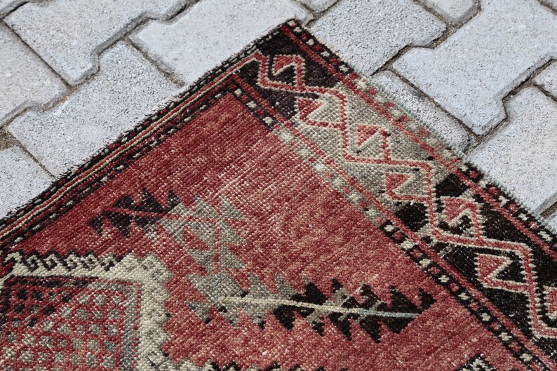 3x11 Runner Rug, Antique Vintage Runner, 3x11 Vintage Runner, 3x11