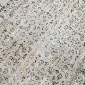 5x9 Vintage Turkish Rug: Handmade Wool Cotton Bohemian Area Rug