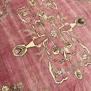10x14 Teppich, 10x14 Türkischer Teppich, 10x14 Vintage Teppich, Anatolischer Wollteppich, 10x14 Teppich, Verblasster Teppich