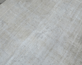 7x9 Turkish Wool Rug: Neutral Faded Anatolian Rug