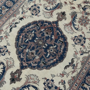 5x7 Anatolian Rug, Vintage Rug 5x7, 5x7 Turkish Rug, Eclectic Rug, Oriental Rug, Cream, Blue,Orange,Persian Rug,Handmade Rug,Antique Rug,5x7