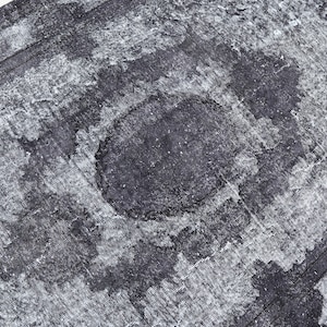 6x9 Vintage Turkish Rug: Distressed Wool-Cotton Blend