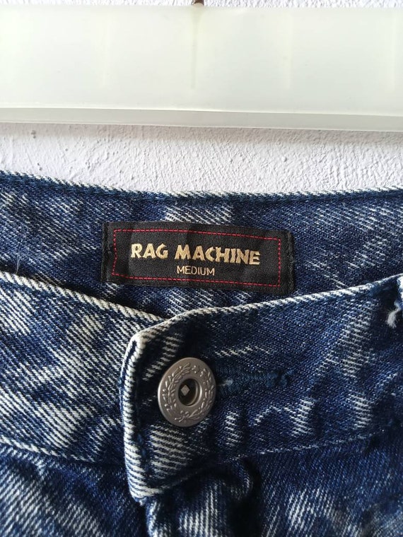 Vintage Japanese Brand Rag Machine Acid Wash Dark… - image 7